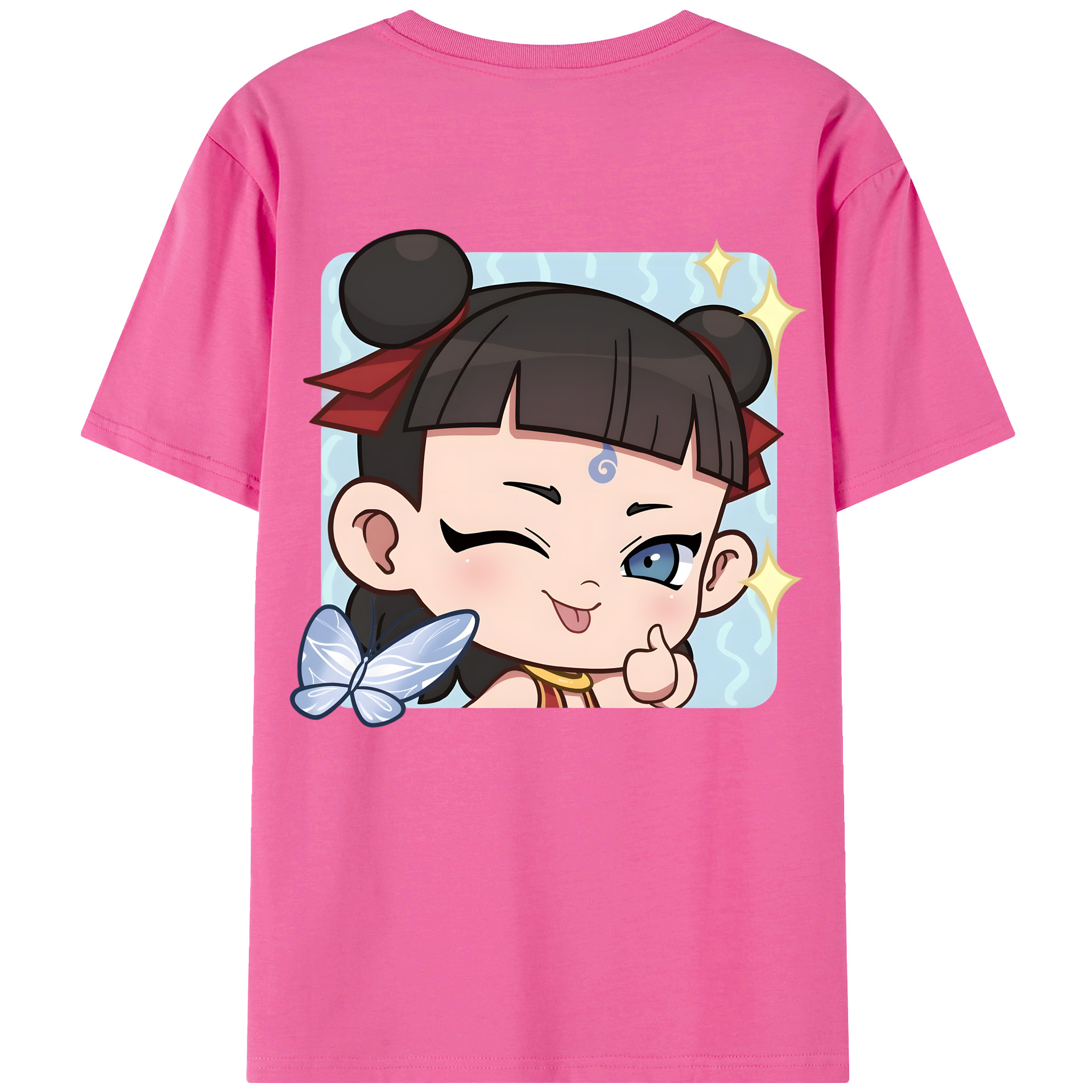 （画像用） Ne Zha 2 ナタ 魔童の大暴れ レディース半袖Tシャツ(バックプリント)